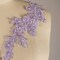 Lavender Beaded Alencon Lace Applique Patch Set of 2 10 Inch Chiffon Backing